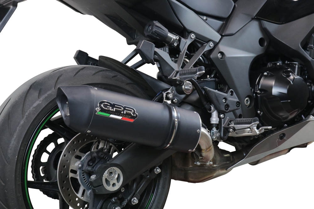 Esapament GPR compatibil cu Kawasaki Ninja 1000 Sx 2021 Evacuare slip-on omologata, inclusiv db killer detașabil și cot de legătură,Furore Evo4 Nero