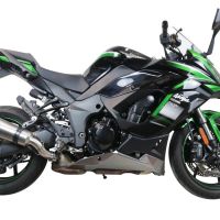 Esapament GPR compatibil cu Kawasaki Ninja 1000 Sx 2020 Evacuare slip-on omologata, inclusiv db killer detașabil și cot de legătură,New Grand Prix Evo Titanium