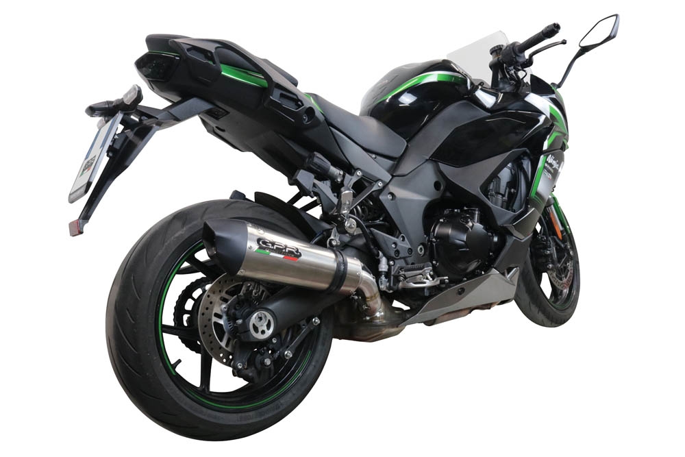 Esapament GPR compatibil cu Kawasaki Ninja 1000 Sx 2021 Evacuare slip-on de curse, inclusiv cot de legătură,New Grand Prix Evo Titanium