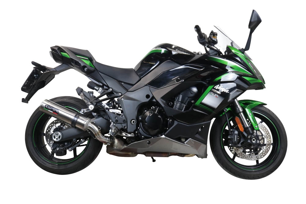 Esapament GPR compatibil cu Kawasaki Ninja 1000 Sx 2020 Evacuare slip-on omologata, inclusiv db killer detașabil și cot de legătură,M3 Inox 