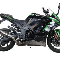 Esapament GPR compatibil cu Kawasaki Ninja 1000 Sx 2020 Evacuare slip-on omologata, inclusiv db killer detașabil și cot de legătură,M3 Inox 