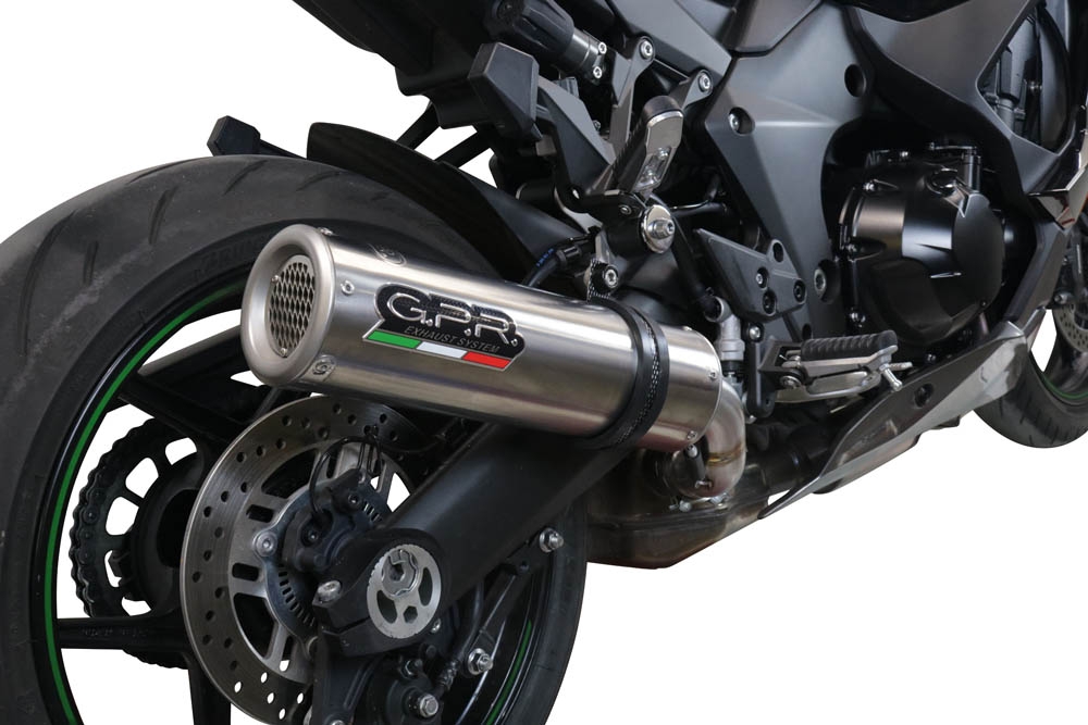 Esapament GPR compatibil cu Kawasaki Ninja 1000 Sx 2020 Evacuare slip-on omologata, inclusiv db killer detașabil și cot de legătură,M3 Inox 