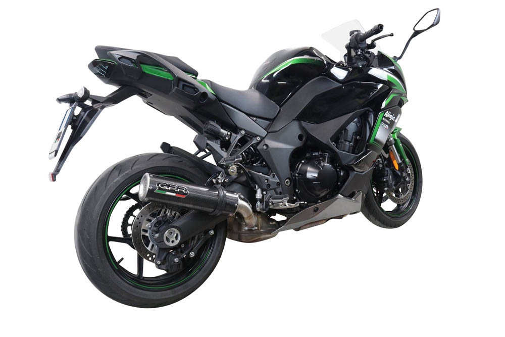 Exhaust compatible with Kawasaki Ninja 1000 Sx 2021-2024, M3 Poppy , Racing slip-on exhaust including link pipe