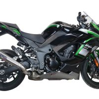 Esapament GPR compatibil cu Kawasaki Ninja 1000 Sx 2021 Evacuare slip-on omologata, inclusiv db killer detașabil și cot de legătură,Powercone Evo
