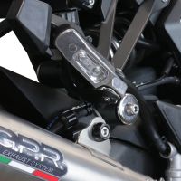 Esapament GPR compatibil cu Kawasaki Ninja 1000 Sx 2021 Evacuare slip-on omologata, inclusiv db killer detașabil și cot de legătură,Powercone Evo