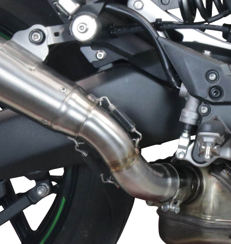 Esapament GPR compatibil cu Kawasaki Ninja 1000 Sx 2021 Evacuare slip-on omologata, inclusiv db killer detașabil și cot de legătură,Powercone Evo
