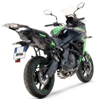 Esapament GPR compatibil cu Kawasaki Versys 650 2021 Sistem complet de evacuare Racing, inclusiv db killer detașabil,Deeptone Inox