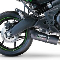 Esapament GPR compatibil cu Kawasaki Versys 650 2015 Sistem complet de evacuare legal omologat, inclusiv db killer și catalizator detașabil,Furore Nero