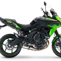 Esapament GPR compatibil cu Kawasaki Versys 650 2021 Sistem complet de evacuare legal omologat, inclusiv db killer și catalizator detașabil,New Grand Prix Evo Titanium