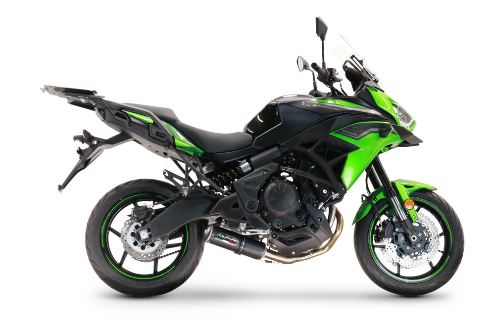 Esapament GPR compatibil cu Kawasaki Versys 650 2021 Sistem complet de evacuare de curse, inclusiv db killer/parascântei detașabil,M3 Black Titanium