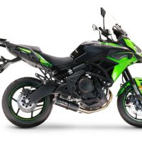Esapament GPR compatibil cu Kawasaki Versys 650 2021 Sistem complet de evacuare de curse, inclusiv db killer/parascântei detașabil,M3 Black Titanium