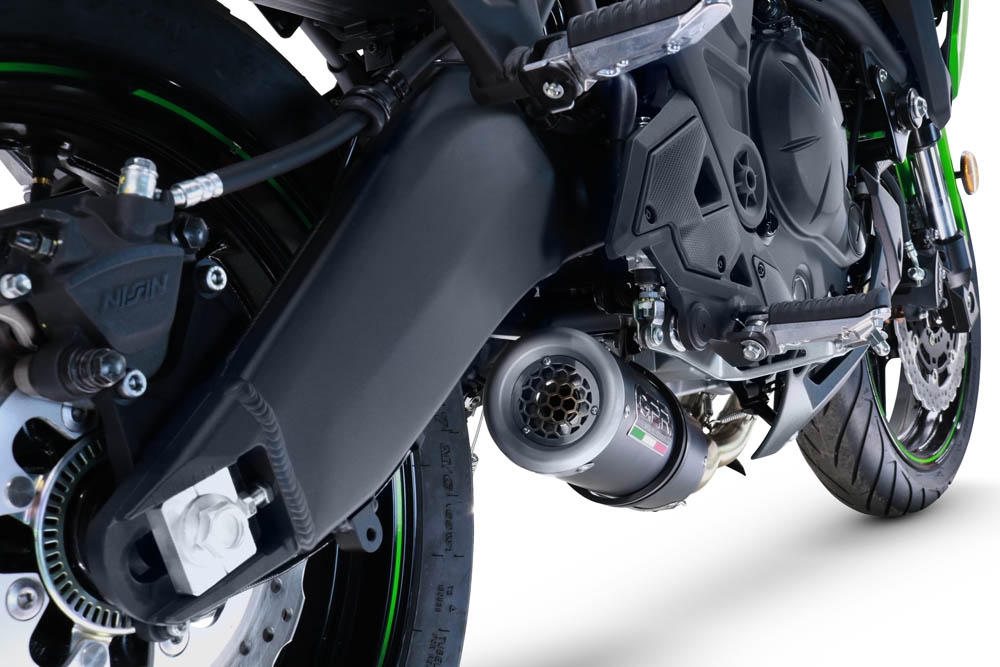Esapament GPR compatibil cu Kawasaki Versys 650 2021 Sistem complet de evacuare de curse, inclusiv db killer/parascântei detașabil,M3 Black Titanium