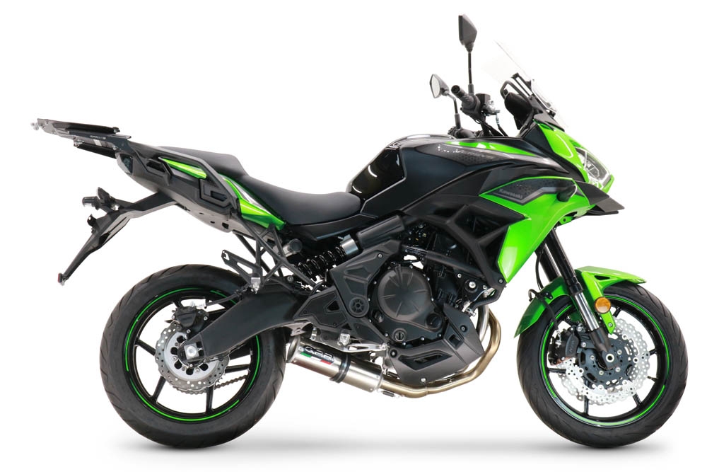 Esapament GPR compatibil cu Kawasaki Versys 650 2021 Sistem complet de evacuare Racing, inclusiv db killer detașabil,M3 Inox 