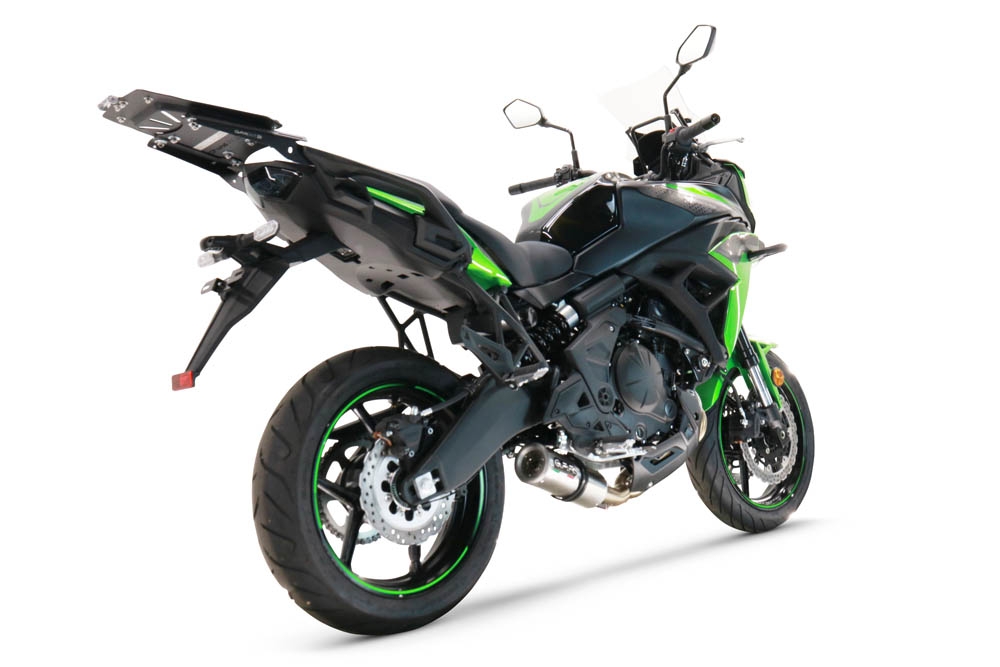 Esapament GPR compatibil cu Kawasaki Versys 650 2021 Sistem complet de evacuare Racing, inclusiv db killer detașabil,M3 Inox 