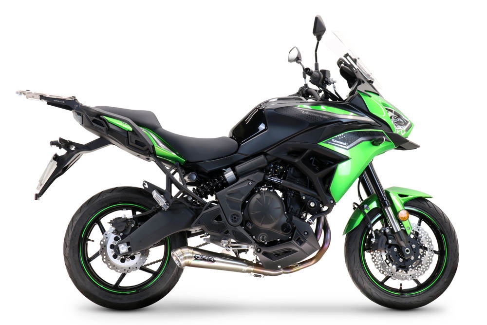 Esapament GPR compatibil cu Kawasaki Versys 650 2021 Sistem complet de evacuare Racing, inclusiv db killer detașabil,Powercone Evo