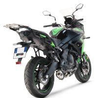 Esapament GPR compatibil cu Kawasaki Versys 650 2021 Sistem complet de evacuare legal omologat, inclusiv db killer și catalizator detașabil,Satinox