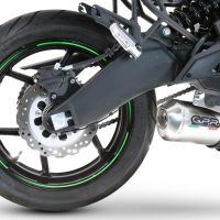 Esapament GPR compatibil cu Kawasaki Versys 650 2021 Sistem complet de evacuare legal omologat, inclusiv db killer și catalizator detașabil,Satinox