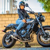 Exhaust compatible with Kawasaki Z 650 RS 2021-2023, Deeptone Inox, Homologated silencer for noise including full line,db killer and catalyst compliant for inspection