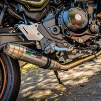 Exhaust compatible with Kawasaki Z 650 RS 2021-2023, Deeptone Inox, Homologated silencer for noise including full line,db killer and catalyst compliant for inspection
