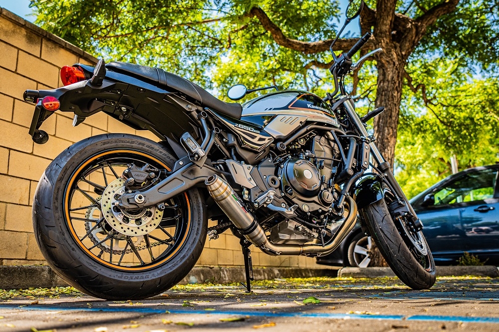 Exhaust compatible with Kawasaki Z 650 RS 2021-2023, Deeptone Inox, Homologated silencer for noise including full line,db killer and catalyst compliant for inspection