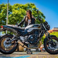 Exhaust compatible with Kawasaki Z 650 RS 2021-2023, M3 Inox , Homologated silencer for noise including full line,db killer and catalyst compliant for inspection