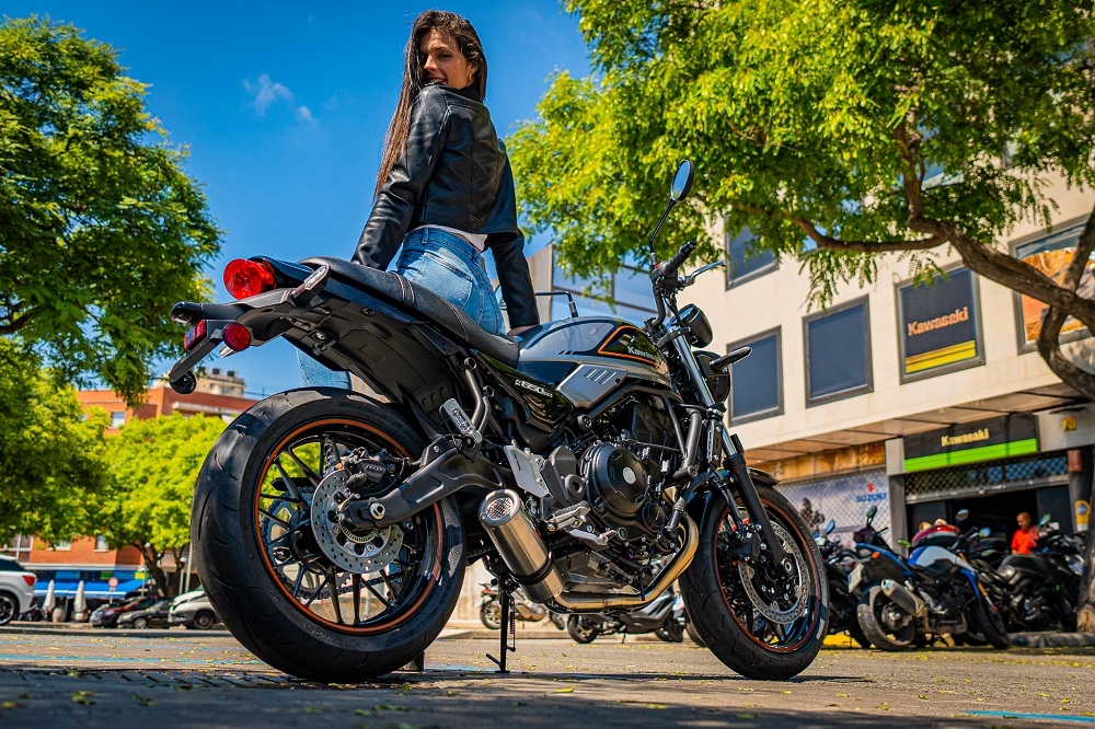 Exhaust compatible with Kawasaki Z 650 RS 2021-2023, M3 Inox , Homologated silencer for noise including full line,db killer and catalyst compliant for inspection