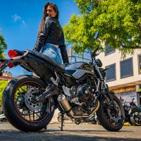Exhaust compatible with Kawasaki Z 650 RS 2021-2023, M3 Inox , Homologated silencer for noise including full line,db killer and catalyst compliant for inspection