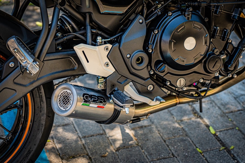 Exhaust compatible with Kawasaki Z 650 RS 2021-2023, M3 Inox , Homologated silencer for noise including full line,db killer and catalyst compliant for inspection