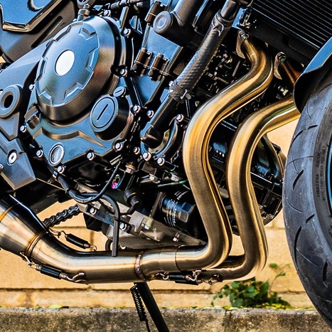 Esapament GPR compatibil cu Kawasaki Z 650 RS 2021 Amortizor omologat pentru zgomot, inclusiv linie completă, db killer și catalizator conform pentru inspecție,M3 Black Titanium