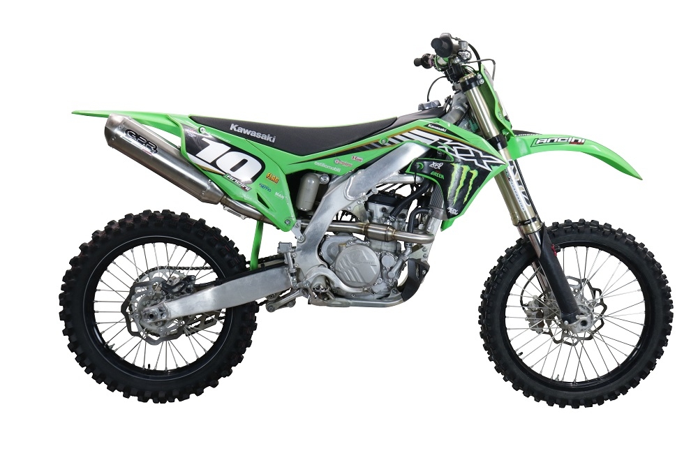 Esapament GPR compatibil cu Kawasaki KX 250 F 2009 Sistem complet de evacuare de curse, inclusiv db killer/parascântei detașabil,Pentacross Inox
