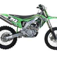 Esapament GPR compatibil cu Kawasaki KX 250 F 2009 Sistem complet de evacuare de curse, inclusiv db killer/parascântei detașabil,Pentacross Inox