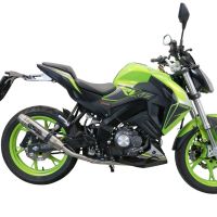 Exhaust compatible with Keeway Rkf 125 2021-2023, Deeptone Inox, Homologated legal full system exhaust, including removable db killer and catalyst