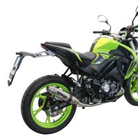 Exhaust compatible with Keeway Rkf 125 2021-2023, Deeptone Inox, Homologated legal full system exhaust, including removable db killer and catalyst