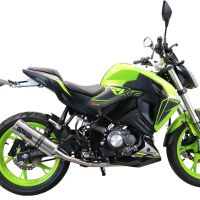 Exhaust compatible with Keeway Rkf 125 2021-2023, M3 Inox , Homologated legal full system exhaust, including removable db killer and catalyst