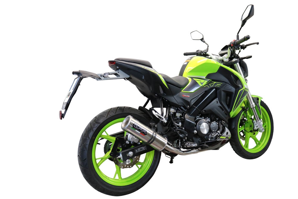 Exhaust compatible with Keeway Rkf 125 2021-2023, M3 Inox , Homologated legal full system exhaust, including removable db killer and catalyst