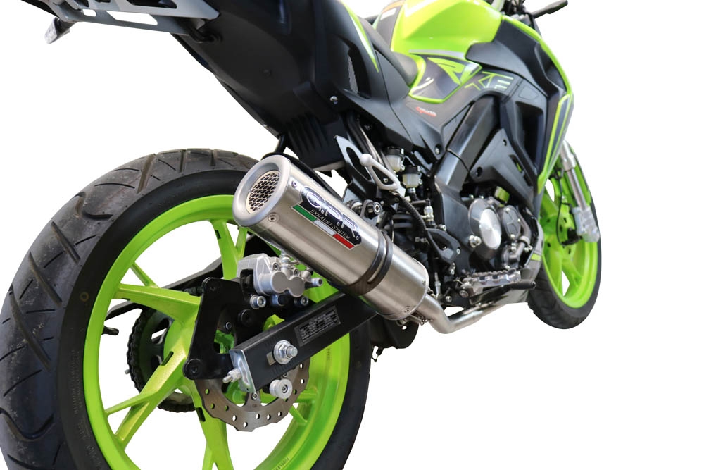 Exhaust compatible with Keeway Rkf 125 2021-2023, M3 Inox , Homologated legal full system exhaust, including removable db killer and catalyst
