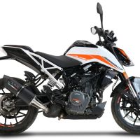 Esapament GPR compatibil cu Ktm Duke 125 2021 Evacuare slip-on omologata, inclusiv db killer detașabil și cot de legătură,Furore Evo4 Nero