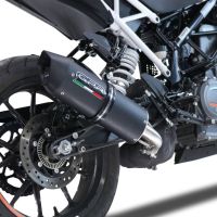 Esapament GPR compatibil cu Ktm Duke 125 2021 Evacuare slip-on omologata, inclusiv db killer detașabil și cot de legătură,Furore Evo4 Nero