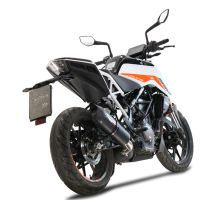 Esapament GPR compatibil cu Ktm Duke 125 2021 Evacuare slip-on omologata, inclusiv db killer detașabil și cot de legătură,Furore Evo4 Nero