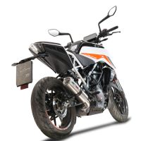 Esapament GPR compatibil cu Ktm Duke 125 2021 Evacuare slip-on de curse, inclusiv cot de legătură,M3 Inox 