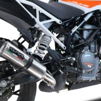 Esapament GPR compatibil cu Ktm Duke 125 2021 Evacuare slip-on de curse, inclusiv cot de legătură,M3 Inox 