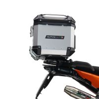 Top case GPR TECH  Ktm SMT 890 2023/2024 e5 Zilver Topcase din aluminiu, culoare argintie, cu placă specifică inclusă Capacitate 45 litri.