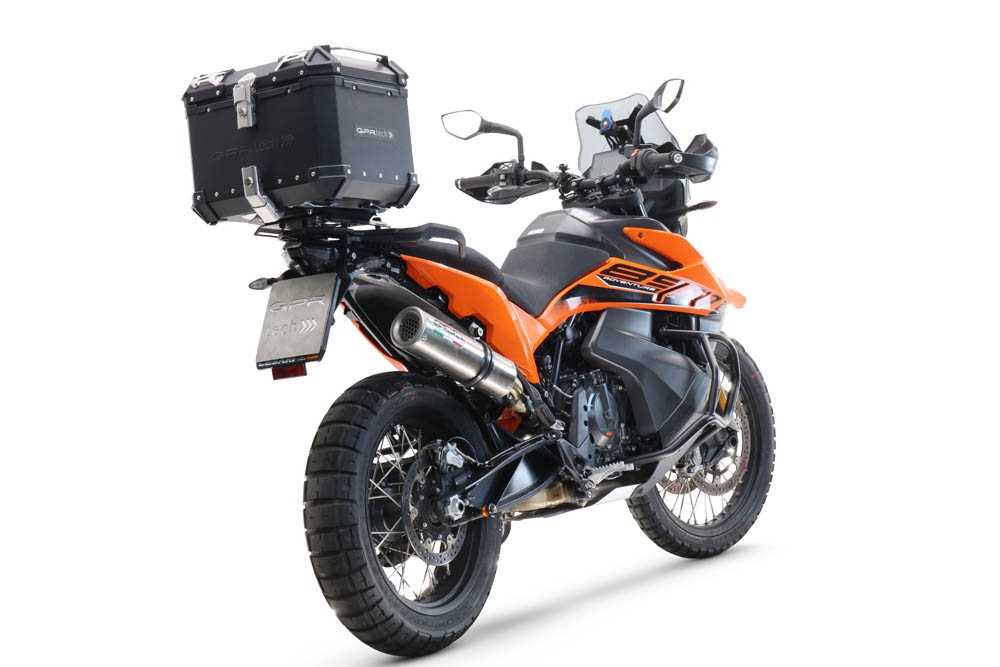 Top case GPR TECH  Ktm SMT 890 2023/2024 e5 Zwart Topcase din aluminiu, culoare neagră, cu placă specifică inclusă Capacitate 35 litri.