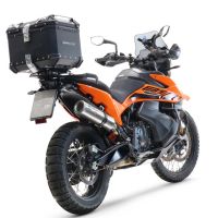 Top case GPR TECH  Ktm SMT 890 2023/2024 e5 Zwart Topcase din aluminiu, culoare neagră, cu placă specifică inclusă Capacitate 35 litri.