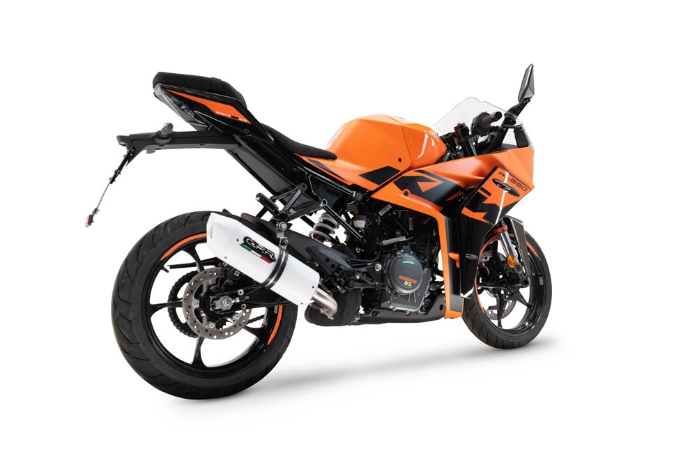 Esapament GPR compatibil cu Ktm Rc 390 2022 Evacuare slip-on omologata, inclusiv db killer detașabil și cot de legătură,Albus Evo4