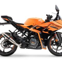 Esapament GPR compatibil cu Ktm Rc 390 2022 Evacuare slip-on omologata, inclusiv db killer detașabil și cot de legătură,Deeptone Inox