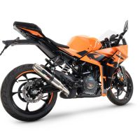 Esapament GPR compatibil cu Ktm Rc 390 2022 Evacuare slip-on omologata, inclusiv db killer detașabil și cot de legătură,Deeptone Inox