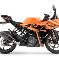 Esapament GPR compatibil cu Ktm Rc 390 2022 Evacuare slip-on de curse, inclusiv cot de legătură și dbkiller detașabil,Furore Nero