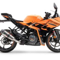 Esapament GPR compatibil cu Ktm Rc 390 2022 Evacuare slip-on omologata, inclusiv db killer detașabil și cot de legătură,M3 Inox 