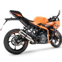 Esapament GPR compatibil cu Ktm Rc 125 2021 Evacuare slip-on de curse, inclusiv cot de legătură,M3 Inox 
